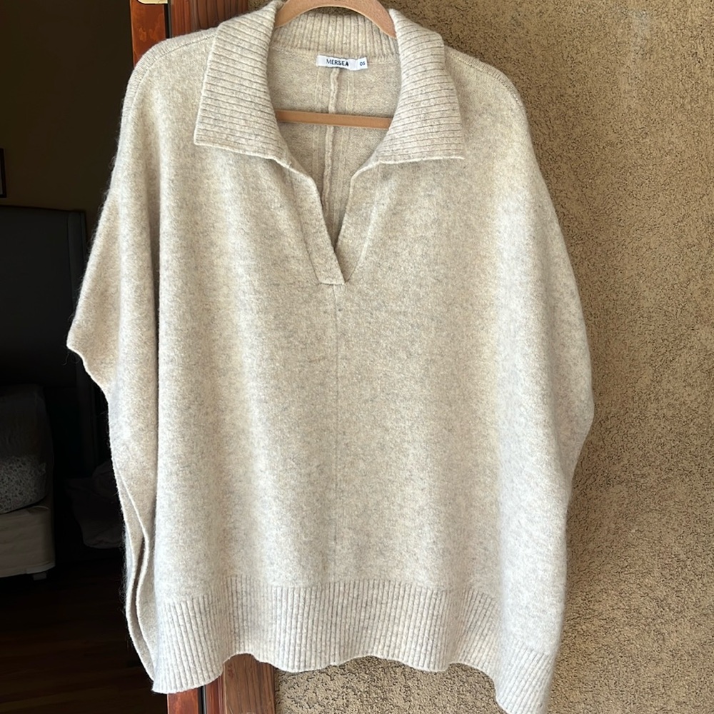 MerSea oatmeal Cambridge sweater poncho